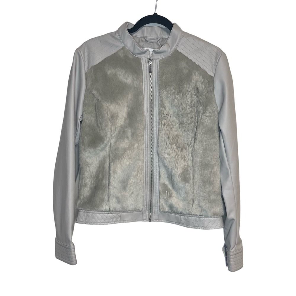 New York & Company Faux Leather‎ & Fur-Large